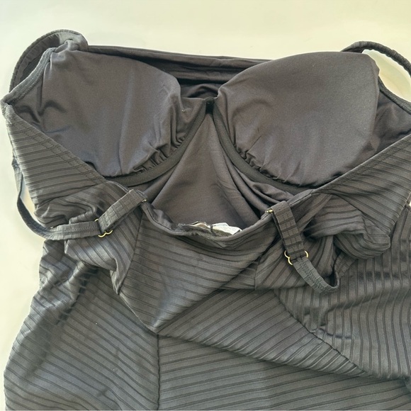 Rip Curl Premium Surf D-DD One Piece Swim Suit Black Ribbed NWT Women’s Size 2XL - Picture 8 of 12